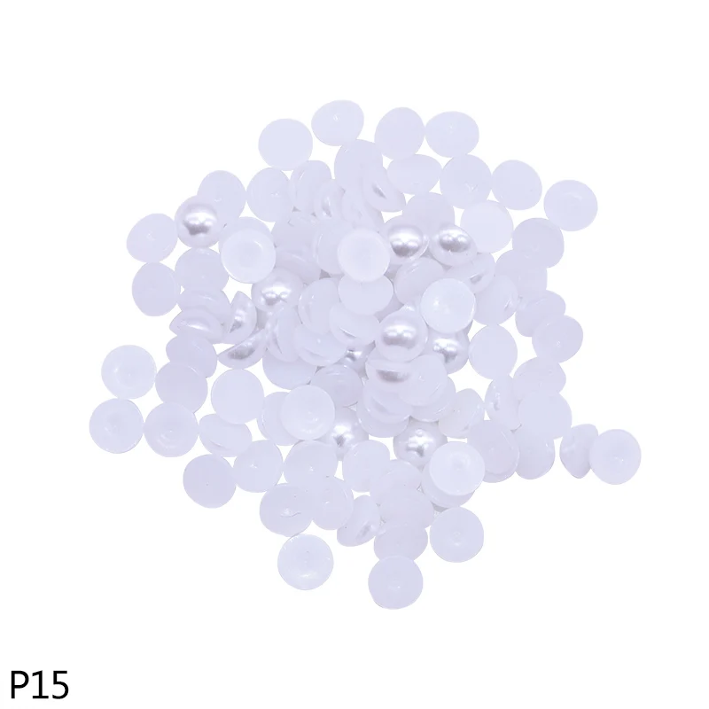 1000Pcs Pearl Stickers Trim Rhinestones for Nails Phone DIY Flatback Manicure Pearl Beaded Appliques Clothes Stickers