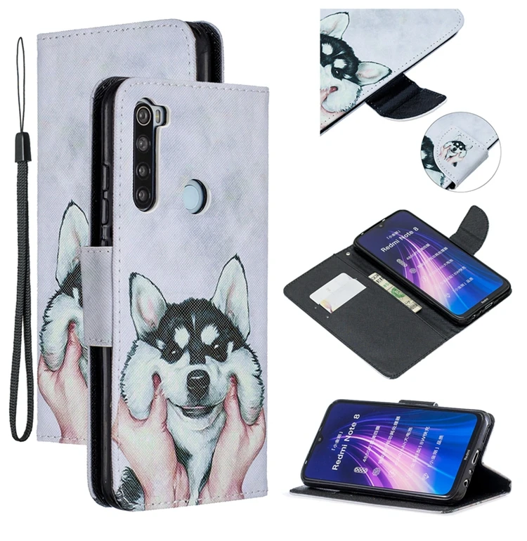 Чехол для Xiaomi Redmi Note 8, чехол с милым котом, пандой, единорогом, совой, кожаный флип-кошелек, чехол для телефона s для Redmi Note 8, чехол Etui Xiomi