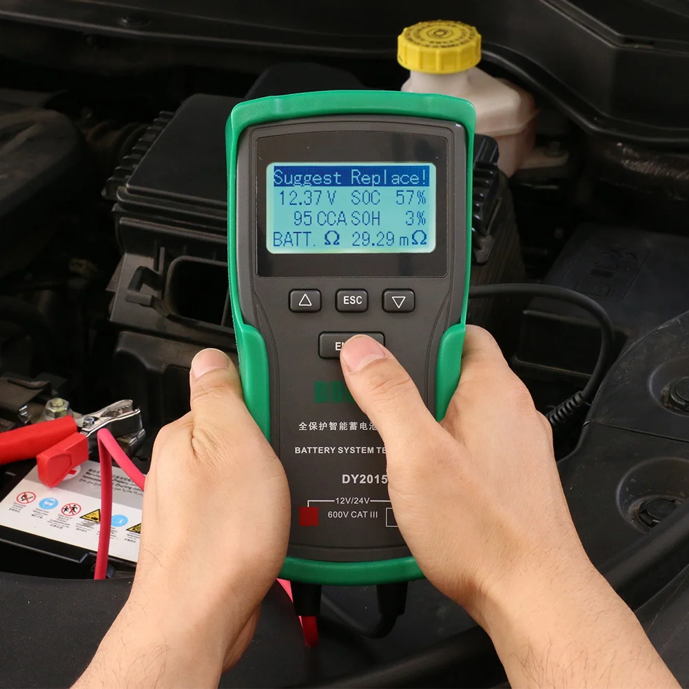 

DUOYI DY2015A Car Battery Tester Analyzer Lead Acid CCA Load Battery Charge Test Digital Automotive Battery Capacity Tester