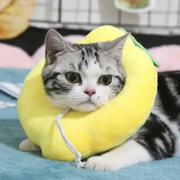 

Printed Pet Elizabeth Collar Soft Cotton Dog Cat Adjustable Wound Healing Collar Prevent Bite Neck Ring Protection Collar