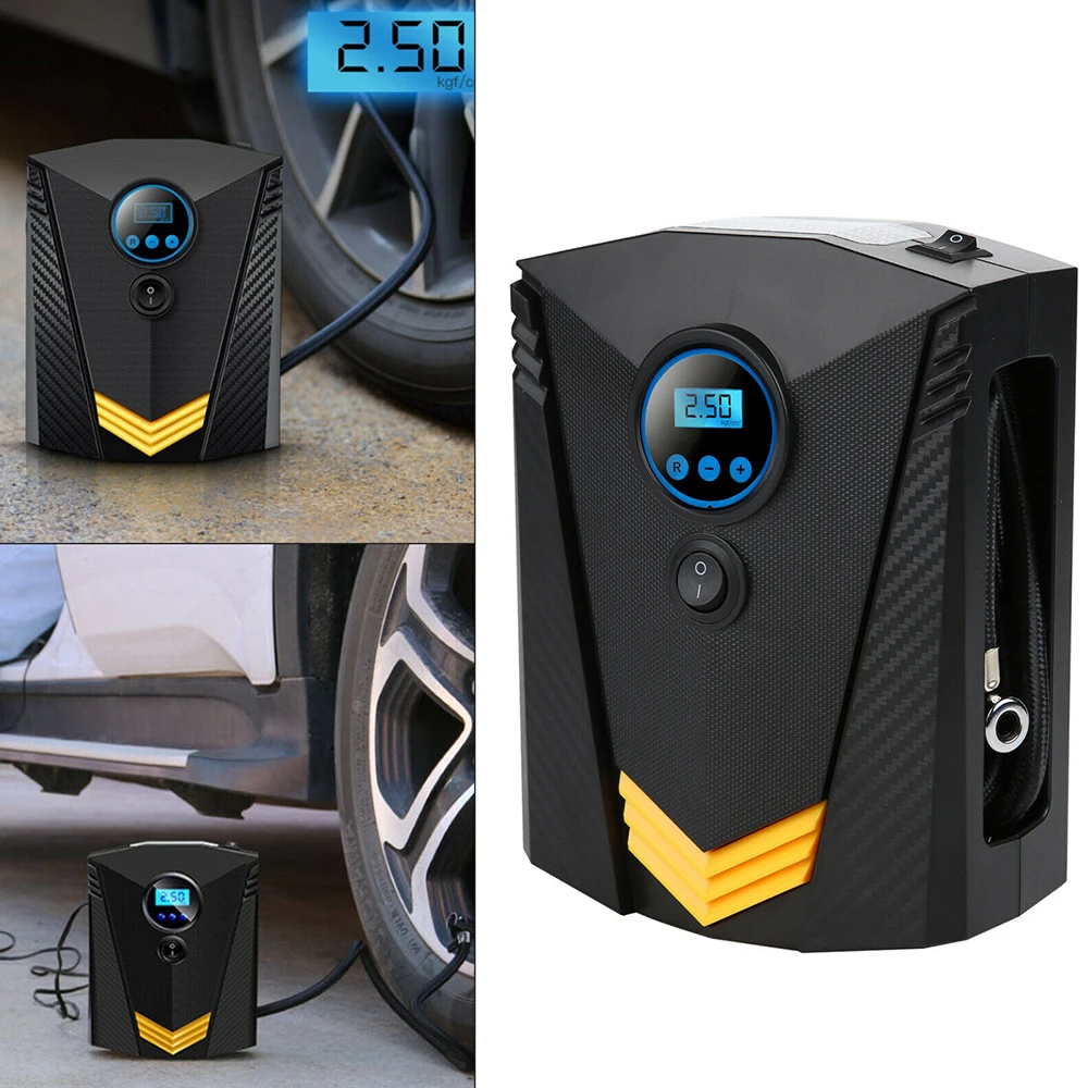 Электрический насос для автомобильных шин цифровой портативный 12 В 150 PSI