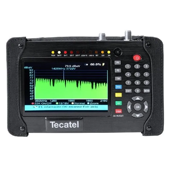 Измеритель напряженности поля HD DVB-T DVB-S DVB-C с Экран Tecatel M-T1 | Электроника