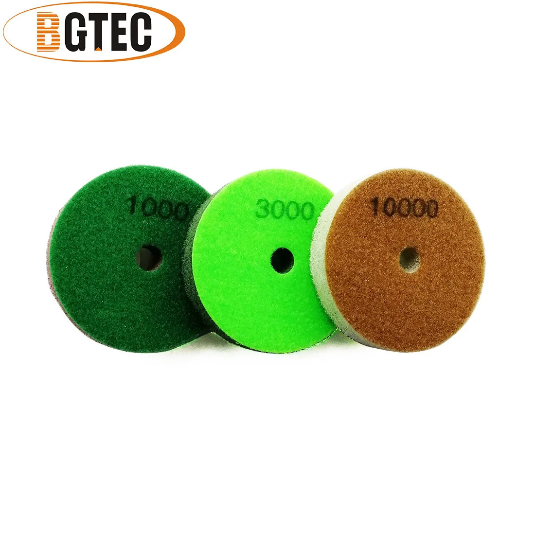 

BGTEC 3pcs/Set 100mm Diamond Sponge Polishing Pads Dia 4 inch Sanding Disc For Softer Stones Marble Sandstone