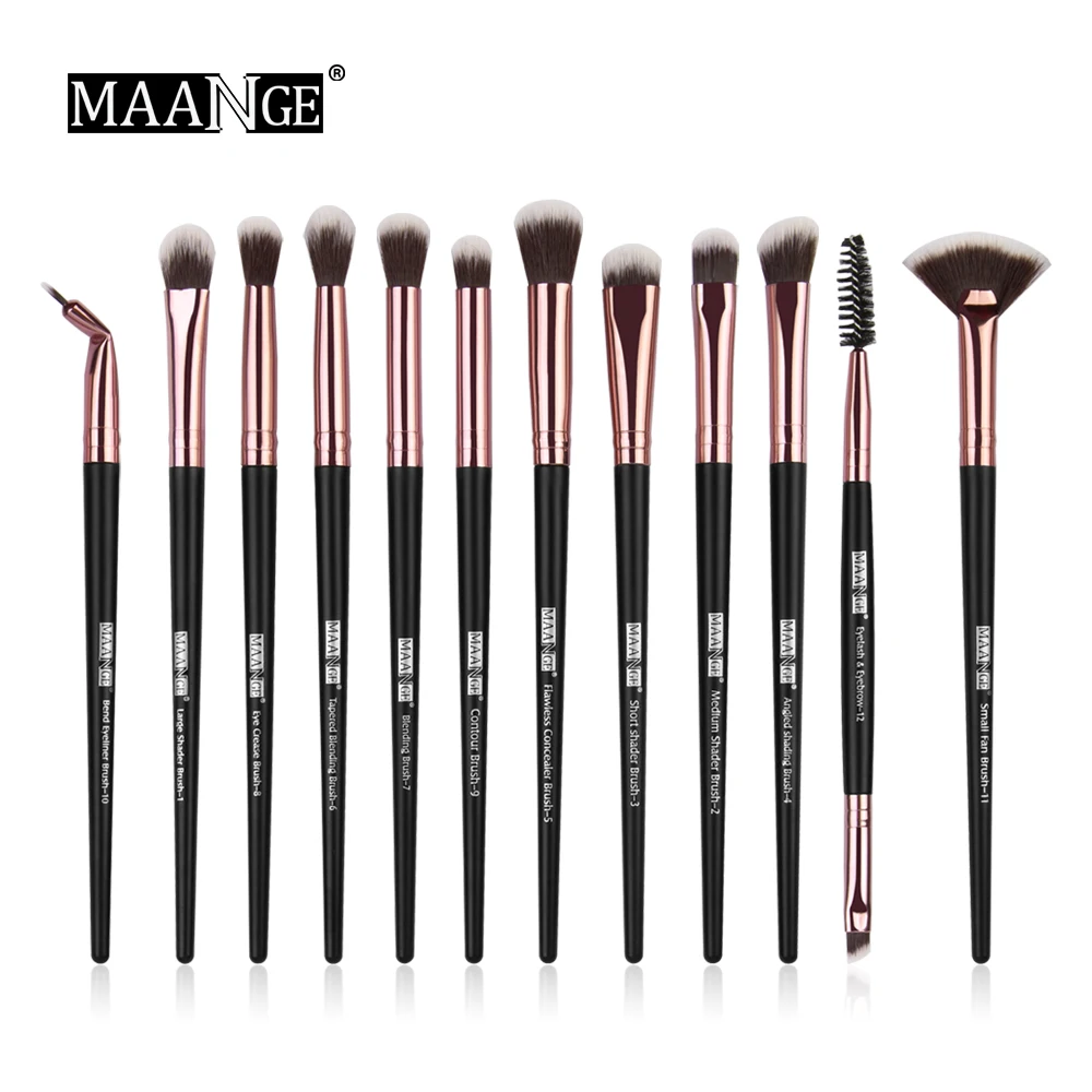 

MAANGE Professional Makeup Brushes Set 5/12pcs Eye Shadow Blending Eyeliner Eyelash Eyebrow Brushes For Makeup