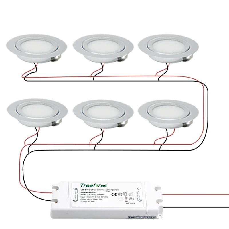 Mini 3W 12V 24V Triac Dimmable LED lamp Ceiling + Dimming Driver 3Watts Kitchen Light Home Cabinet KTV Electric Lighting | Освещение