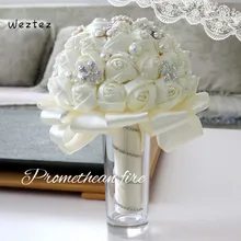 Искусственные Свадебные цветы невесты свадебные букеты Кристальный Свадебный букет красная брошь свадебные аксессуары, букеты SPH65