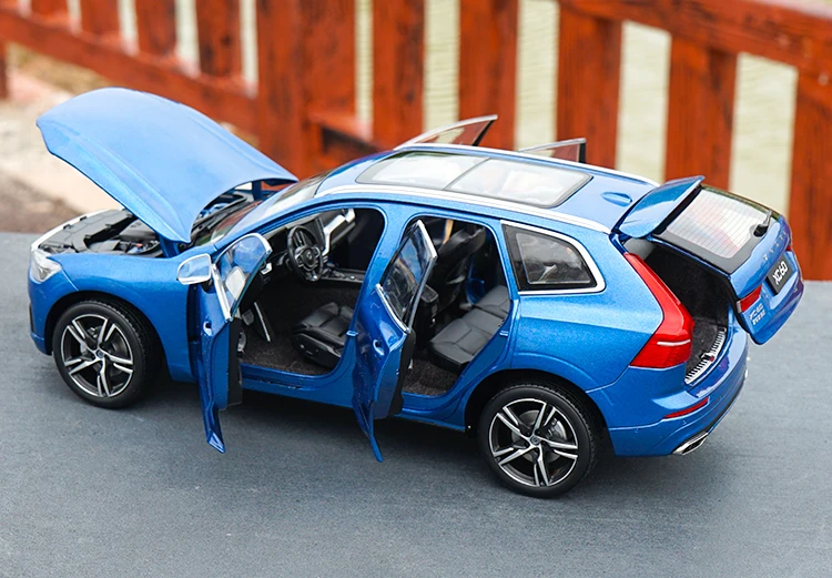 Оригинальная Заводская 1:18, новинка XC60, спортивная версия, синий сплав, металл, классические модели игрушек для подарка, коллекция