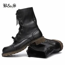 Черные и уличные ботинки в байкерском стиле ручной работы из коровьей кожи в стиле ретро; винтажные рабочие ботинки в английском стиле с большим носком