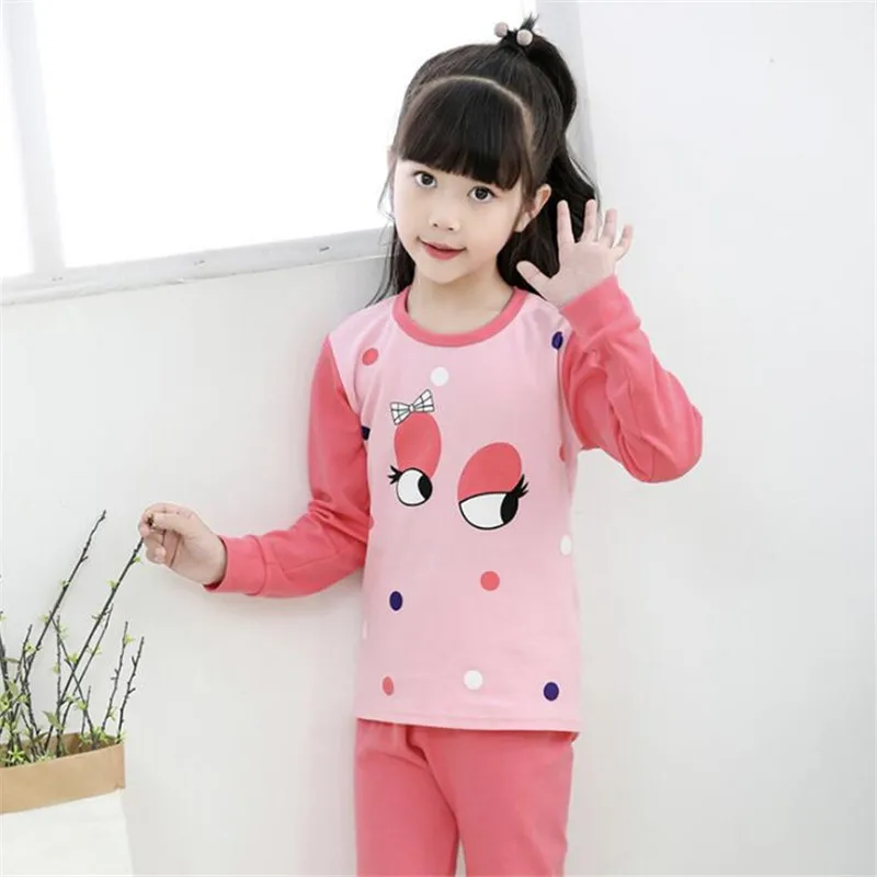 Cotton Kids Pajamas Cartoon Mermaid Princess Girls Homewear Clothes Children's Underwear Clothing Set Todder Baby Sleepwear PJS