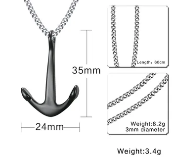 

RUIYI CCN126 stainless steel necklace hot sell gold color top quality single women 35mm anchor gift women jewelry