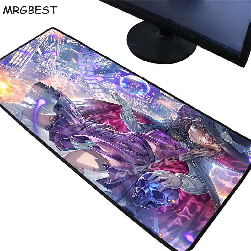 

MRGBEST Cool New Anime Cute Girl MousePad Large Lockedge Computer Laptop Anime Mouse Mat Free Shipping Large Pc Keyboards Mats L