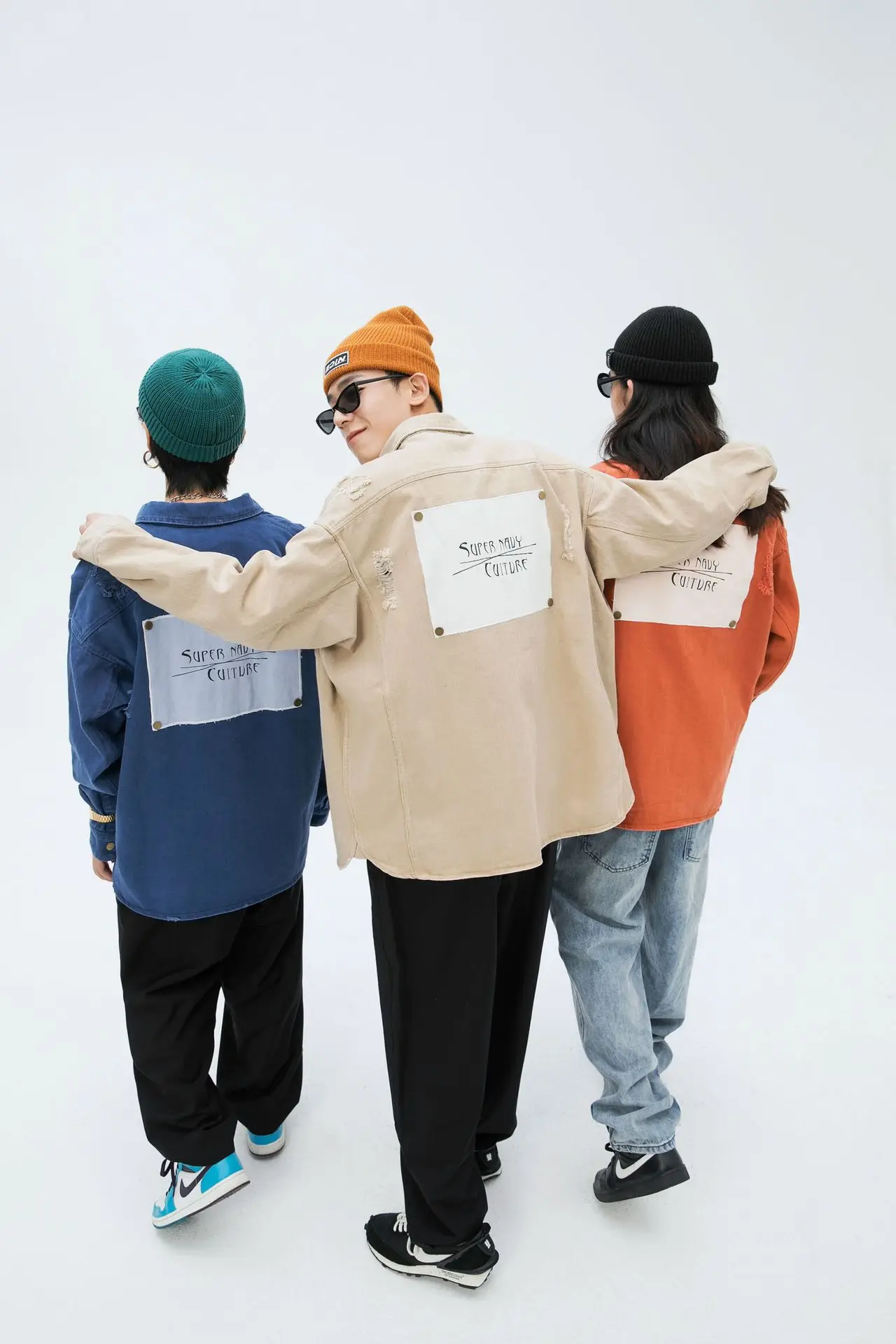 

Wu Navigation Fashion Man Multi-pockets Workwear Coat Spring And Autumn Loose Casual Jacket Teenager Handsome Korean-style Outer