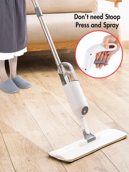 

Household Spray Plate Mop Lazy Free Hand Wash Water Spouting Mop Household Rotating Mop Tile Floor Slippers Microfibre Fabric