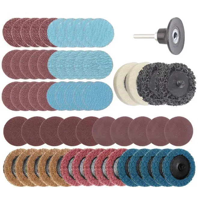 60pcs Sand Disc Sanding Flocking Sandpaper Sheet Set Brushed Polishing Woodworking Tools Accessories | Инструменты