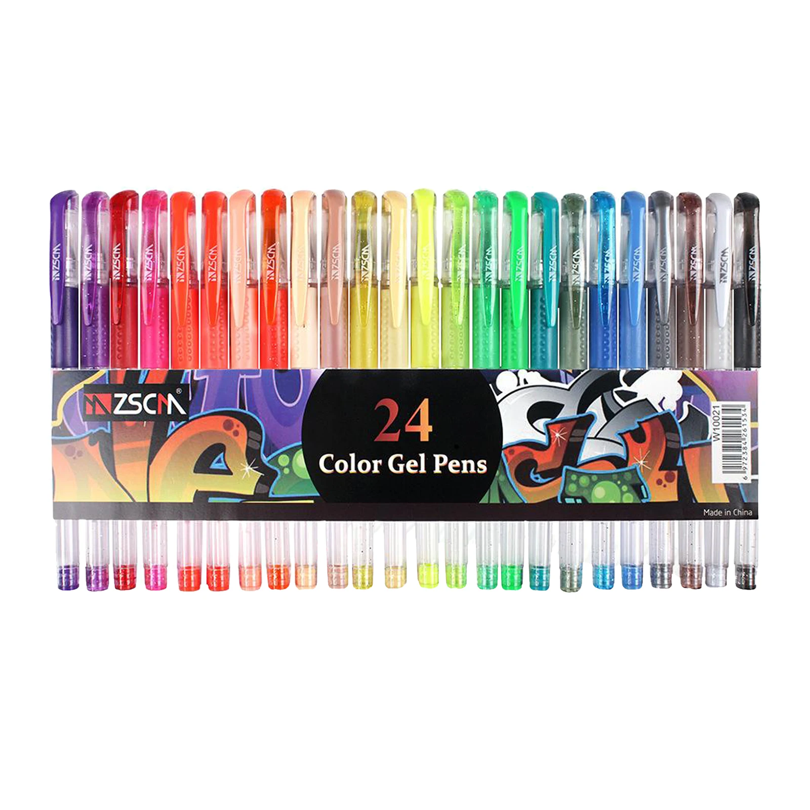 24 Colors Gel Pens 1.0mm Multi Colored Painting Gel Ink Pens Refills Neon  Glitter Pens DIY Graffiti Doodling