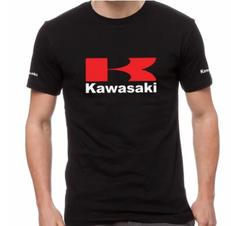 Новая классическая спортивная футболка для мотоциклиста Kawasaki 1 футболка модная мужская футболка для мотоциклиста G - Цвет: Черный
