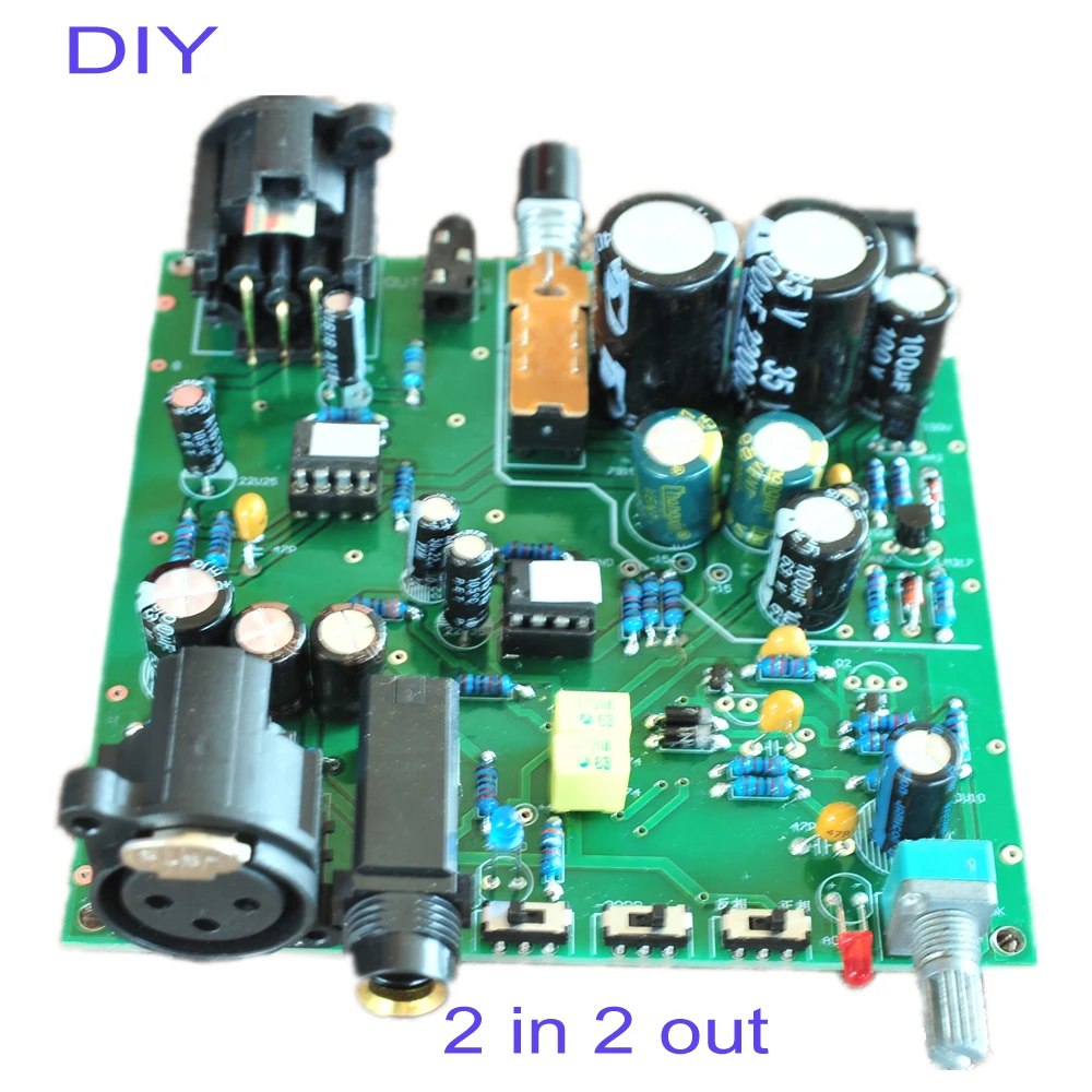 Diy-placa de Pré-amplificador Suporte para 48v Modelo Original Duas Entradas Condensador Dinâmico - Image 3