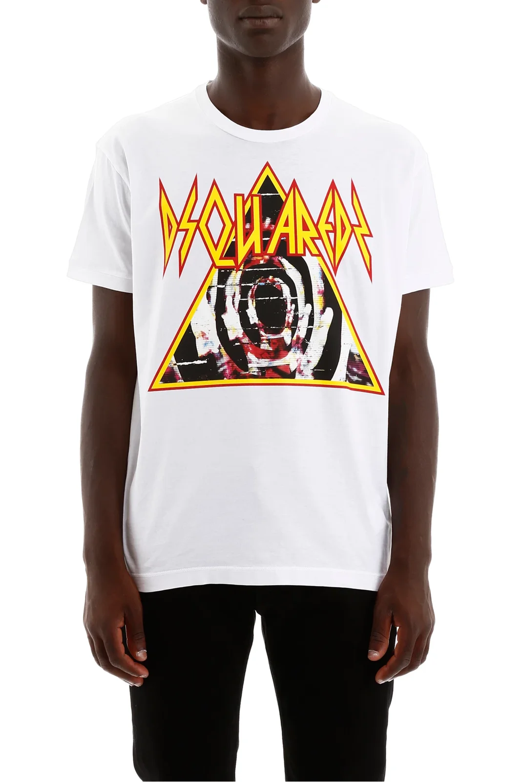 

New Dsq2 Psychedelic T-Shirt S71Gd0821 S22427 White Printed Tee Unisex Size: S-3Xl