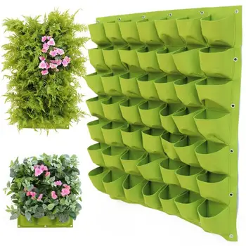 

2020 New Wall Hanging Plant Grow Bags 18/25/36/49/56 Pockets Green Grow Bag Planter Vertical Garden Vegetable Living Garden Bag