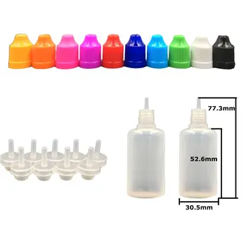 

100pcs Empty Plastic Bottle LDPE 30ml Dropper Bottles with Childproof Cap for E Liquid Needle Bottle