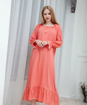 

Autumn and winter new ladies long-sleeved cotton nightdress elegant and cute princess style home service