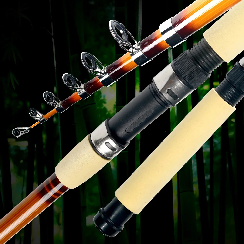 JOSBY 83.in-120in Carp Fishing Rod feeder Hard FRP Carbon Fiber Telescopic Fishing Rod fishing pole 3.6m 3m 2.7m 2.4 2.1m