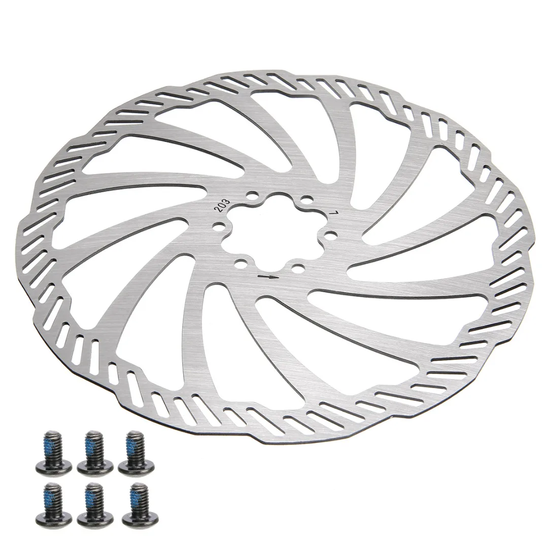 1Pcs 120/140/160/180/203mm Stainless Steel Bike Disc Brake Rotors With 6 Bolts For Mountain Road Parts High Quality