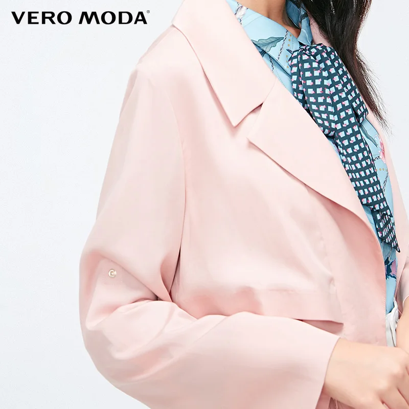 Vero Moda Женский отворот с воротником Mid Длинный плащ куртка женская| 318321517