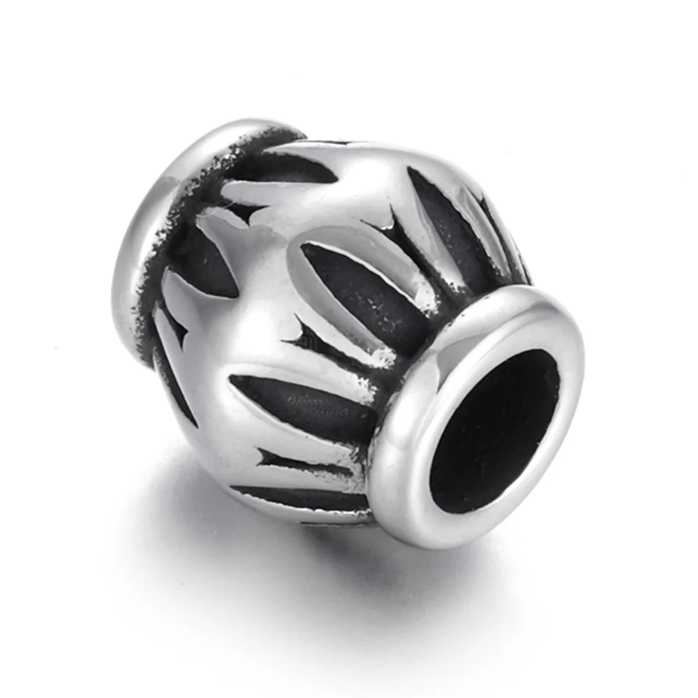 

Stainless Steel Barrel Bead Polished 5mm Large Hole Metal Beads Charms for DIY Bracelet Jewelry Making Accessories