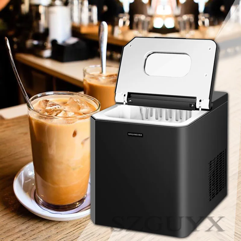 Fully automatic household desktop ice cube ice machine commercial ice cube size adjustable bar KTV tea shop ice machine