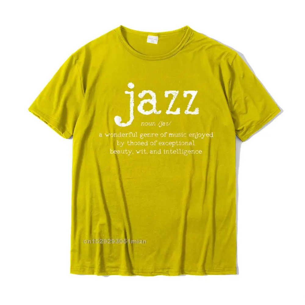 New Coming Men T-Shirt Round Neck Short Sleeve All Cotton Camisa Tops & Tees Casual Tee-Shirts Free Shipping Jazz Music Definition Dictionary Funny Jazz Musician Gift T-Shirt__3956 yellow