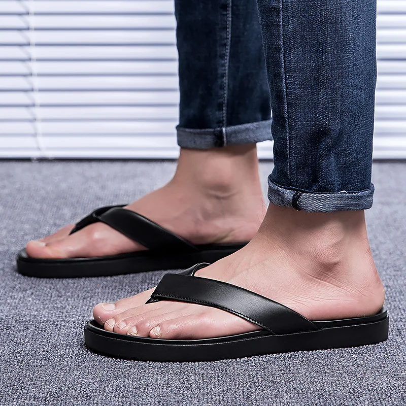 Мужские летние тапки слипперы Вьетнамки мужские сандалии для улицы Hombre Chausson Homme