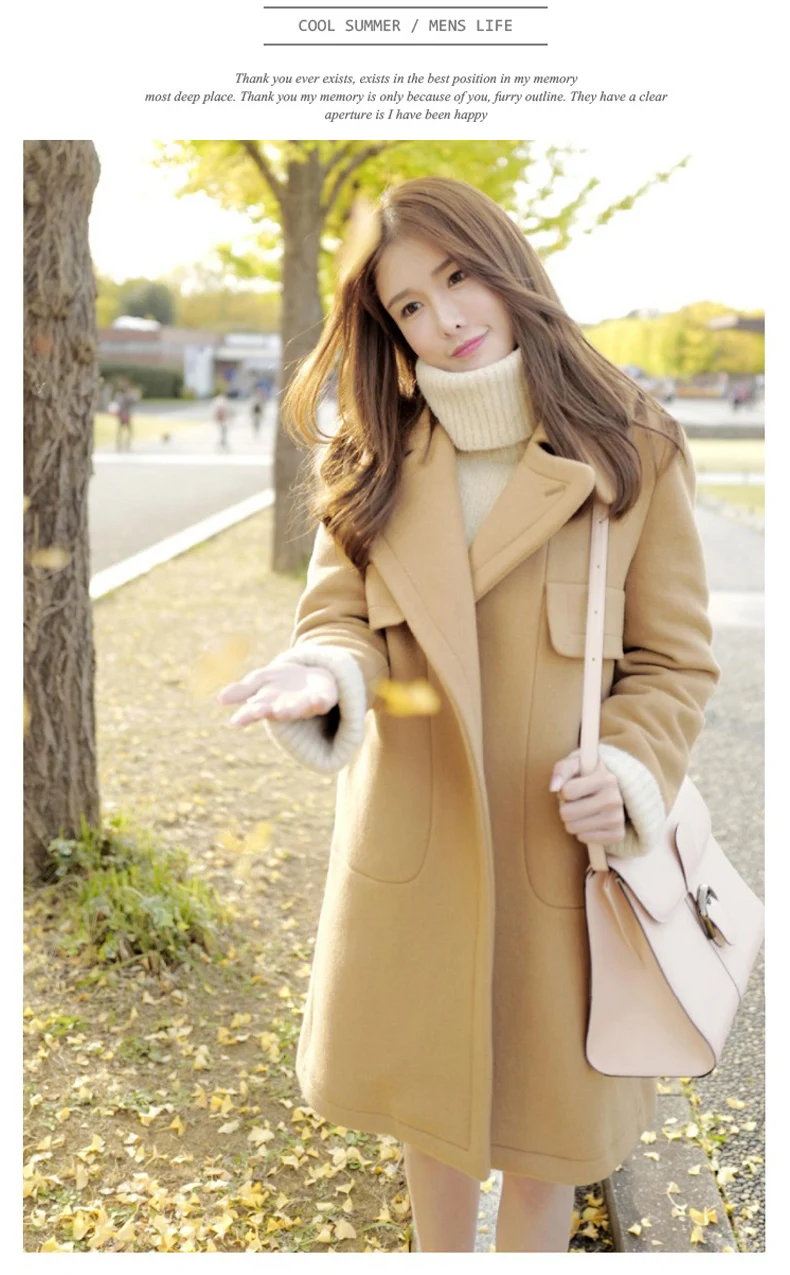 Осень& зима стиль женское платье Мода MORI серия шерстяное пальто средней длины Ulzzang шерстяная куртка Женская Толстая