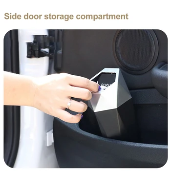 

Car Trash Can Auto Organizer Storage Bag Car Garbage Bin Ashtray Dust Case Holder Auto Accessories Red Gold Silver