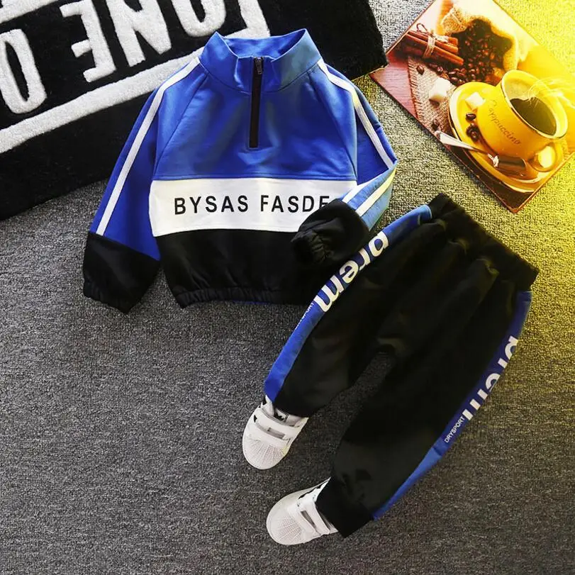 Boys'Dress весенне-осенняя куртка с воротником для мальчиков Модная санитарная одежда для отдыха+ брюки комплект из двух предметов - Цвет: 6
