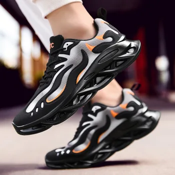 

New Flying Weave Light Men's Running Shoe Outdoor Sport Shoes Mens Cushioning Non-slip Mesh Walking Shoes Men Sneaker J4-22