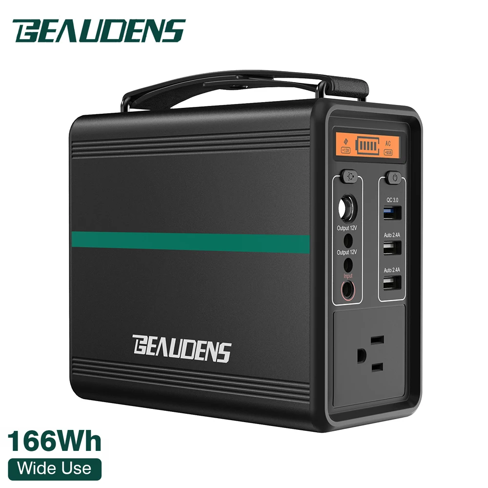 Beaudens B-1502 166Wh/51875mAh AC/DC/USB 12V Портативная электростанция портативная перезаряжаемая Солнечная энергия для автомобиля кемпинга на открытом воздухе