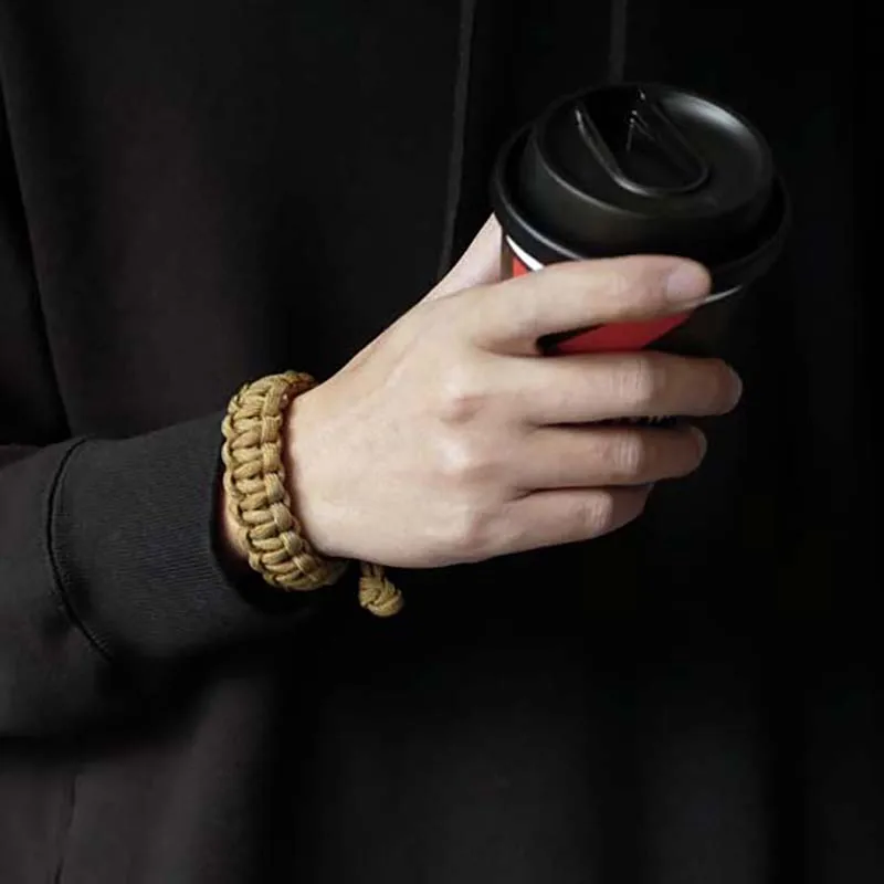 Noter Bracciale Paracord Da Uomo Scorrevole E Regolabile Braslet Nautico Homme Bracciale Avvolgente Stile Semplice Accessori Hombre Pulseria - Foto 6