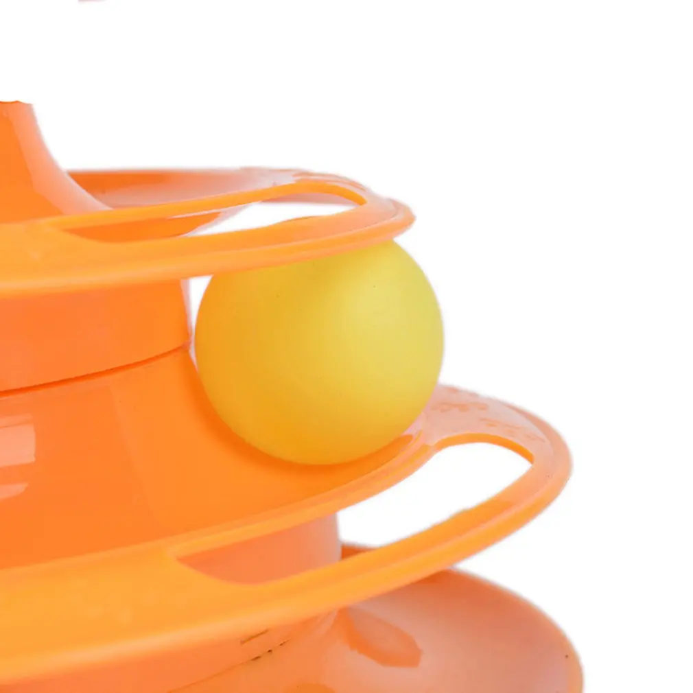 Pet Interactive Toy Cat Three-layer Turntable Pet Puzzle Fun Orbital Tower Playing Cat Toy Plate Pet Supplies