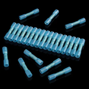 

100pcs BHT2 16-14AWG 1.5-2.5mm2 Heat Shrinkable Butt Waterproof Connector Splice Butt Heat Shrink Tube Joint and Connectors