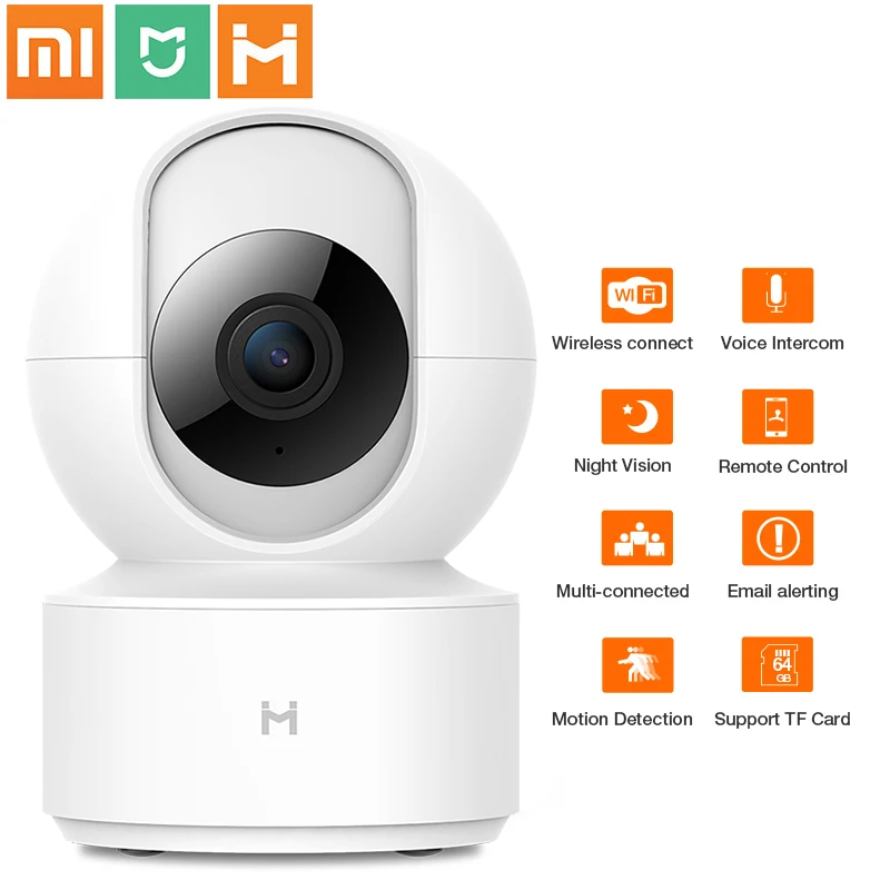 

New 2019 XiaoMi Mijia xiaobai Smart Camera Webcam 1080P HD WiFi Pan-tilt Night Vision 360 Angle Video Camera View Baby Monitor