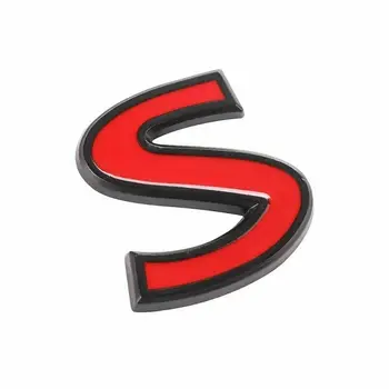 

Red 3D Metal S Sport Car Trunk Rear Emblem Badge Decal Stickers Q30 50 70 IPL