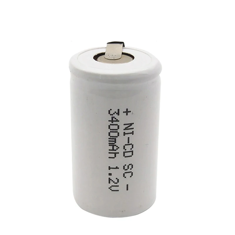 MJKAA SC 1,2 V 3400mAh аккумуляторная батарея 4/5 Sc Sub C Ni-cd батареи с вкладками для сварки для электрической дрели шуруповерт