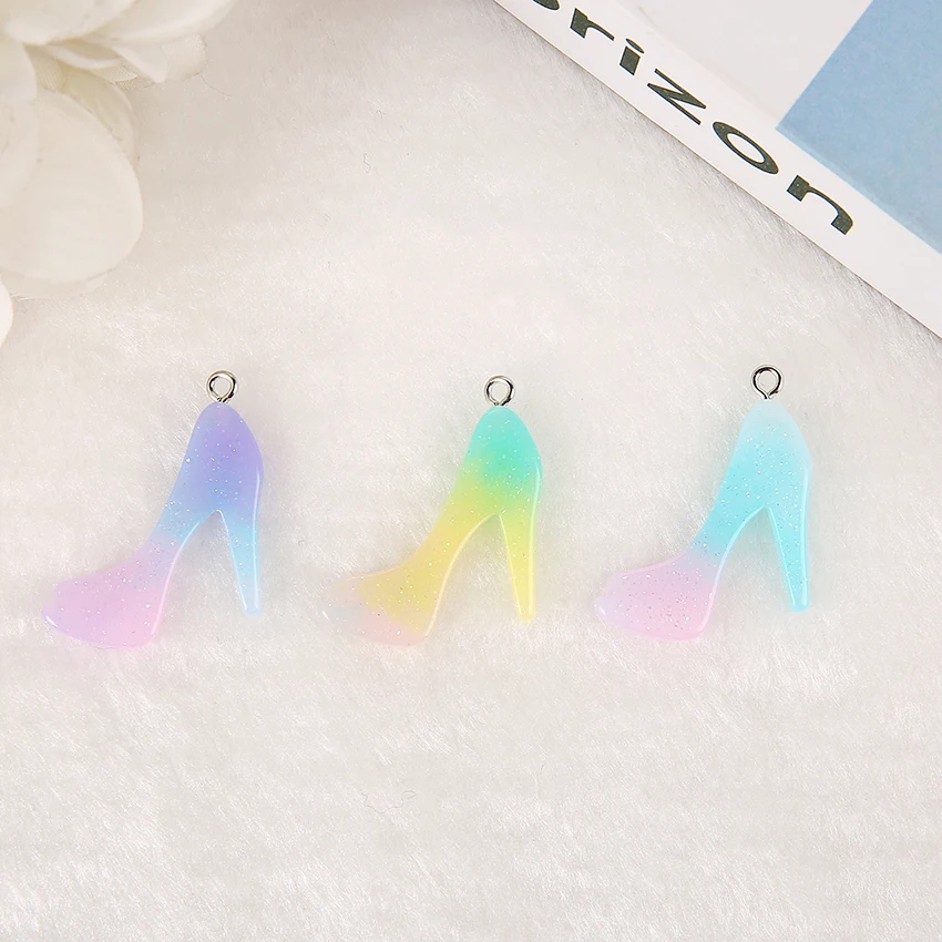 Кабошоны из смолы 20 шт./лот женские модные подвески с плоской задней стороной для