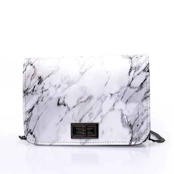 

2020 Marble Pattern Main Shoulder Bag Handbags For Women PU Leather Flap Bag Chain Messenger Bags Bolsas Mujer Mini Purse Tote