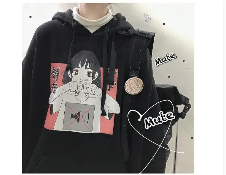 Fashion Sweatshirt Hoodie For Women Clothing Korean Harajuku Streetwear Long Sleeve Hooded Sweatshirts Female Top