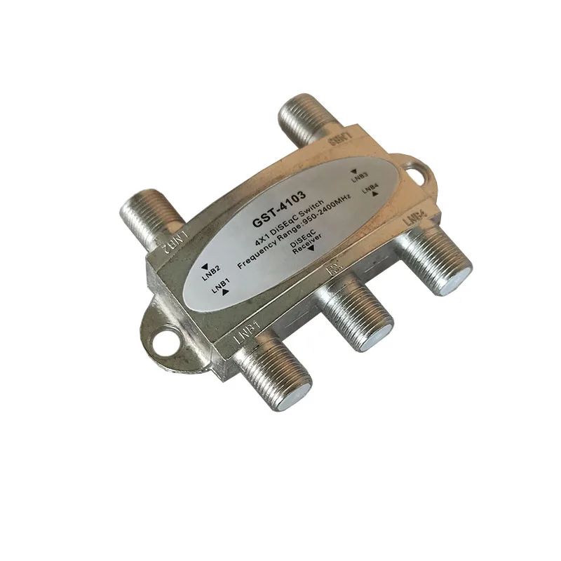 

Бесплатная доставка, хороший 4-ходовой порт DiSEqC, переключатель LNB, Цинковый литой корпус, разъем типа F, совместимый с коаксиальным кабелем RG6