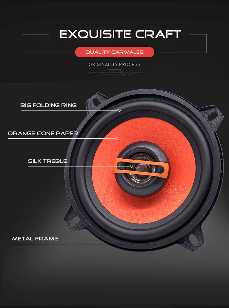 Carwales высокое качество 5,25 дюймов 2-полосная коаксиальная автоматический сабвуфер ВЧ автомобиль аудио Динамик звук Системы 13 см громкий Динамик в автомобиле