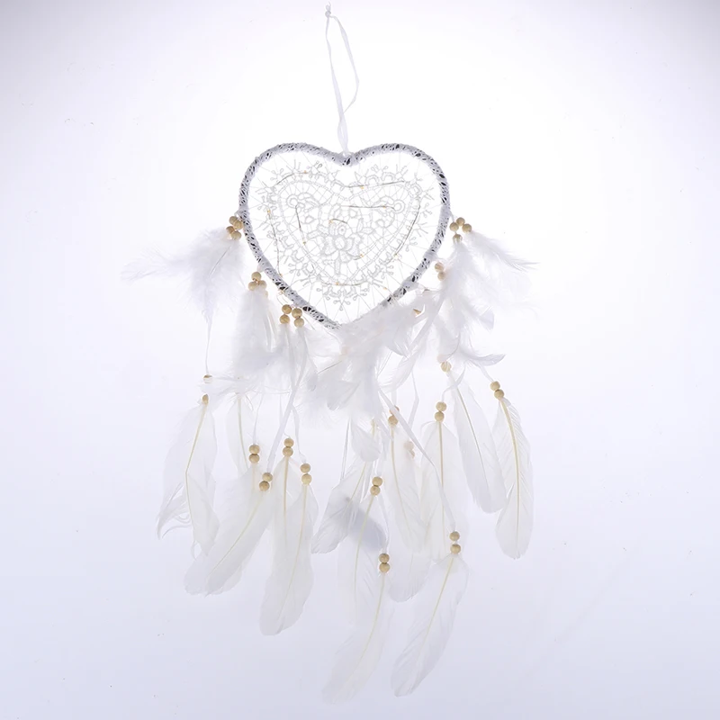 Love Vintage LED Light Handmade Heart pattern Dreamcatcher Dream Catcher Love Heart Party