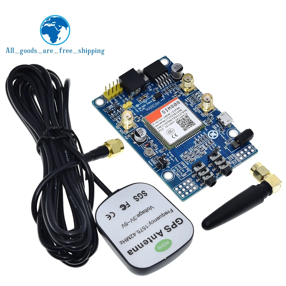 SIM808 вместо модуля SIM908 GSM GPRS gps макетная плата IPX SMA с gps антенной для Raspberry Pi для arduino
